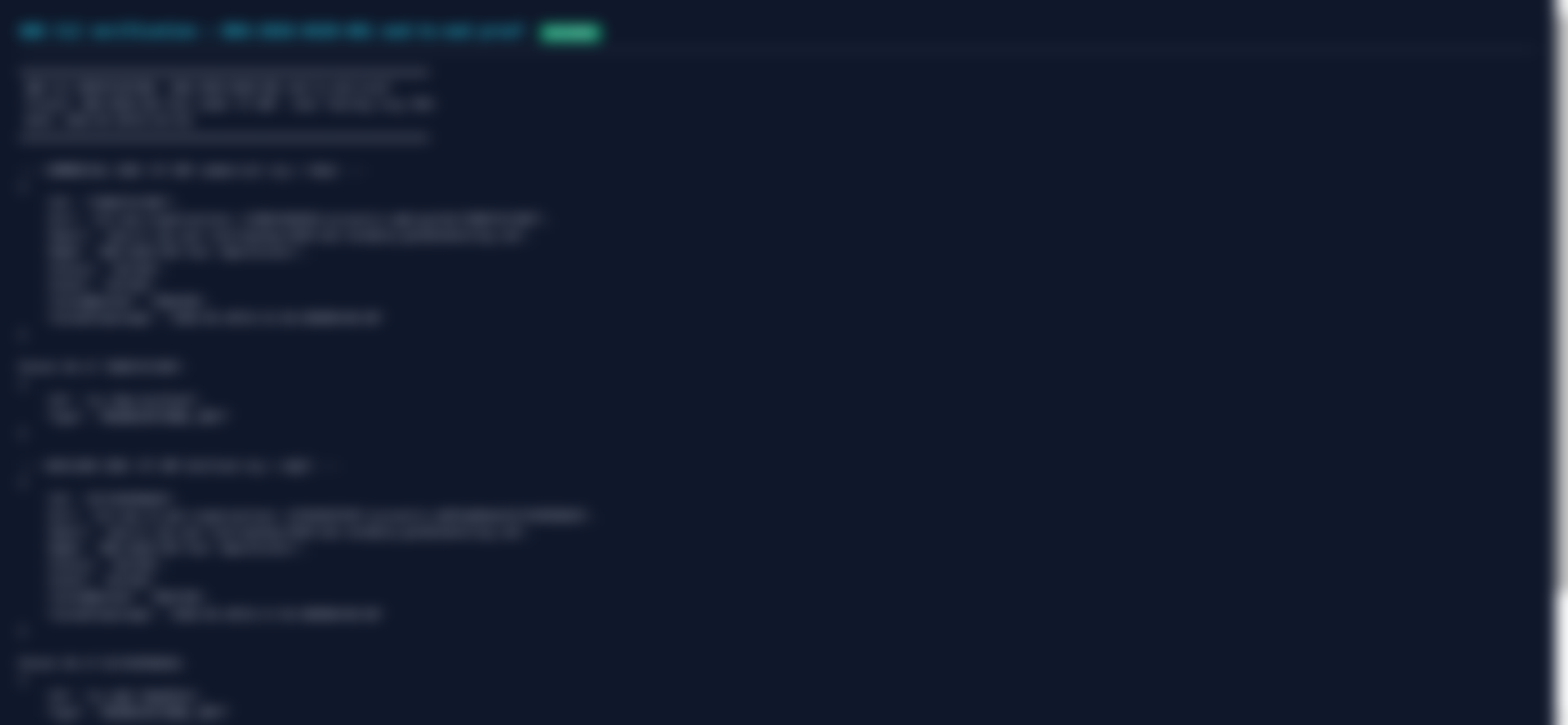 Cloud CLI describe-account output (blurred for anonymity)