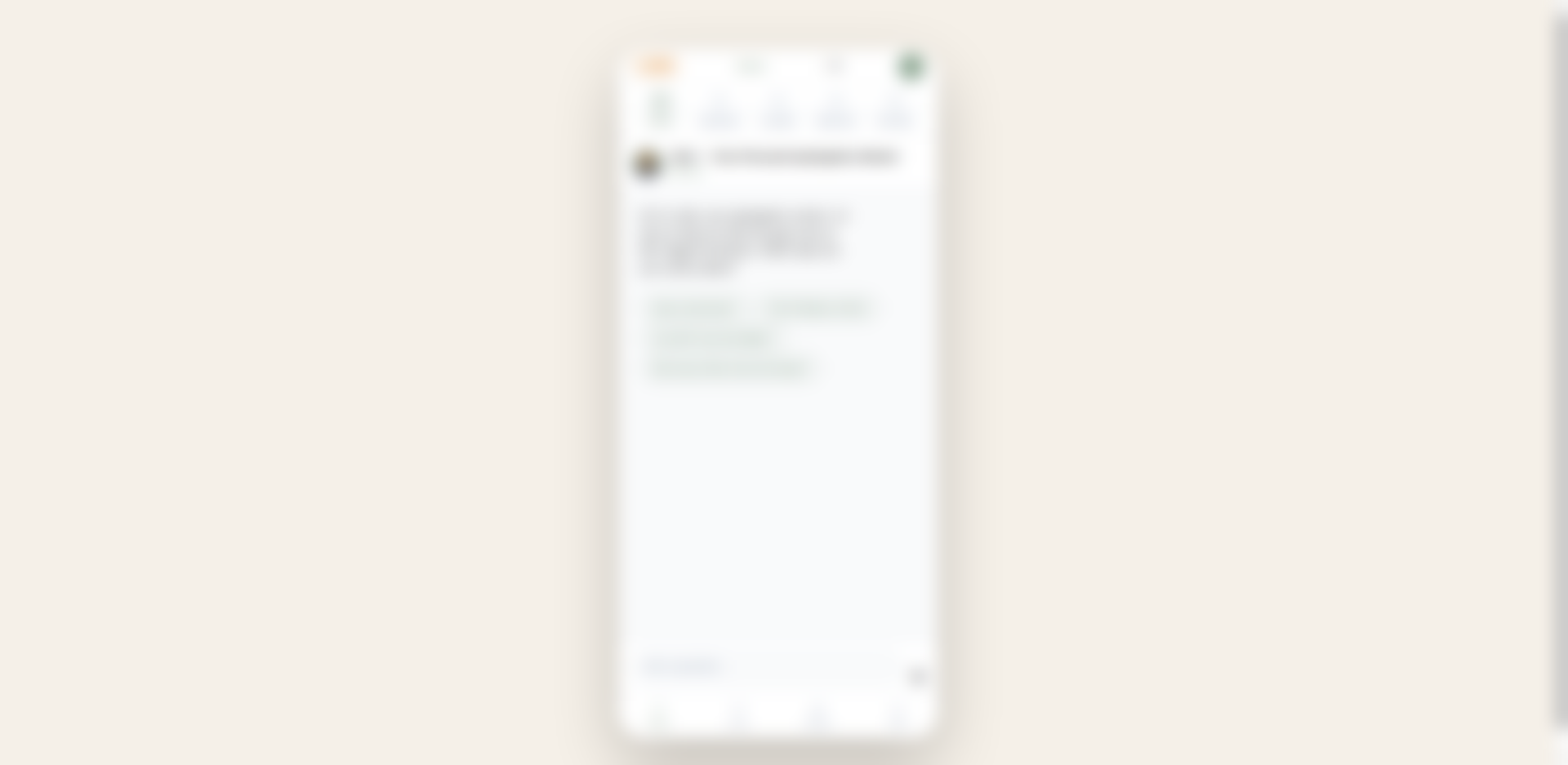 Journey page after onboarding (blurred)